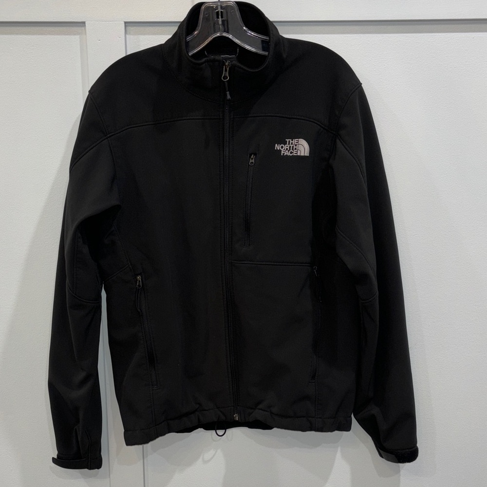 The North Face Men's Black Softshell Jacket with Chest Logo